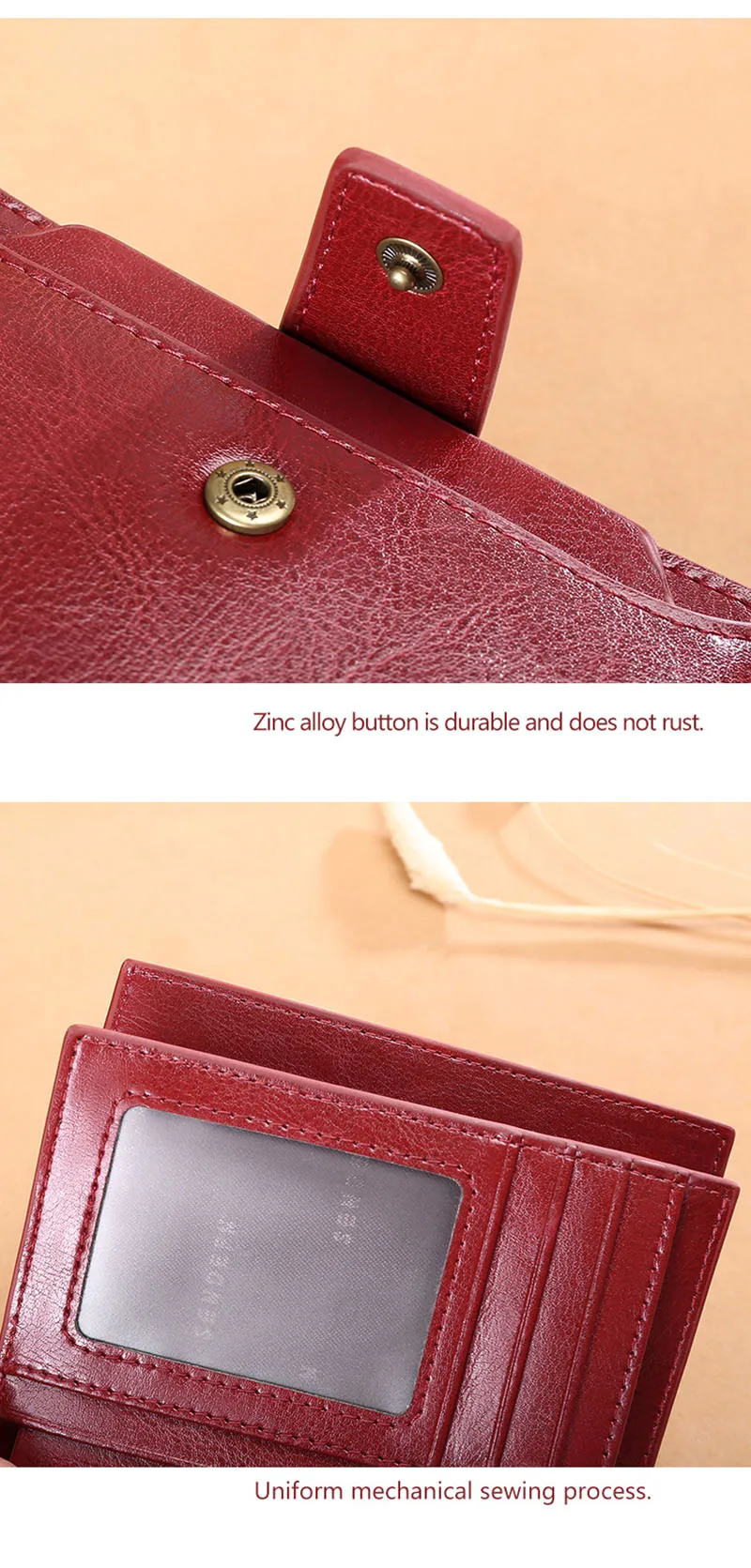 New Short Women Wallets Genuine Leather Zipper Coin Pocket Women Name Engraved High Quality Card Holder Kpop Female Wallet
