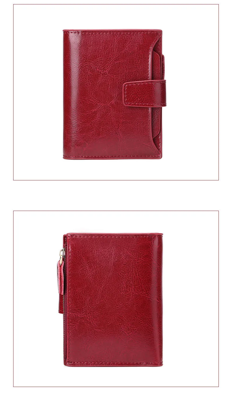 New Short Women Wallets Genuine Leather Zipper Coin Pocket Women Name Engraved High Quality Card Holder Kpop Female Wallet