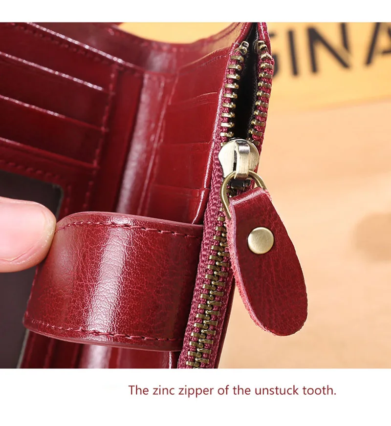 New Short Women Wallets Genuine Leather Zipper Coin Pocket Women Name Engraved High Quality Card Holder Kpop Female Wallet