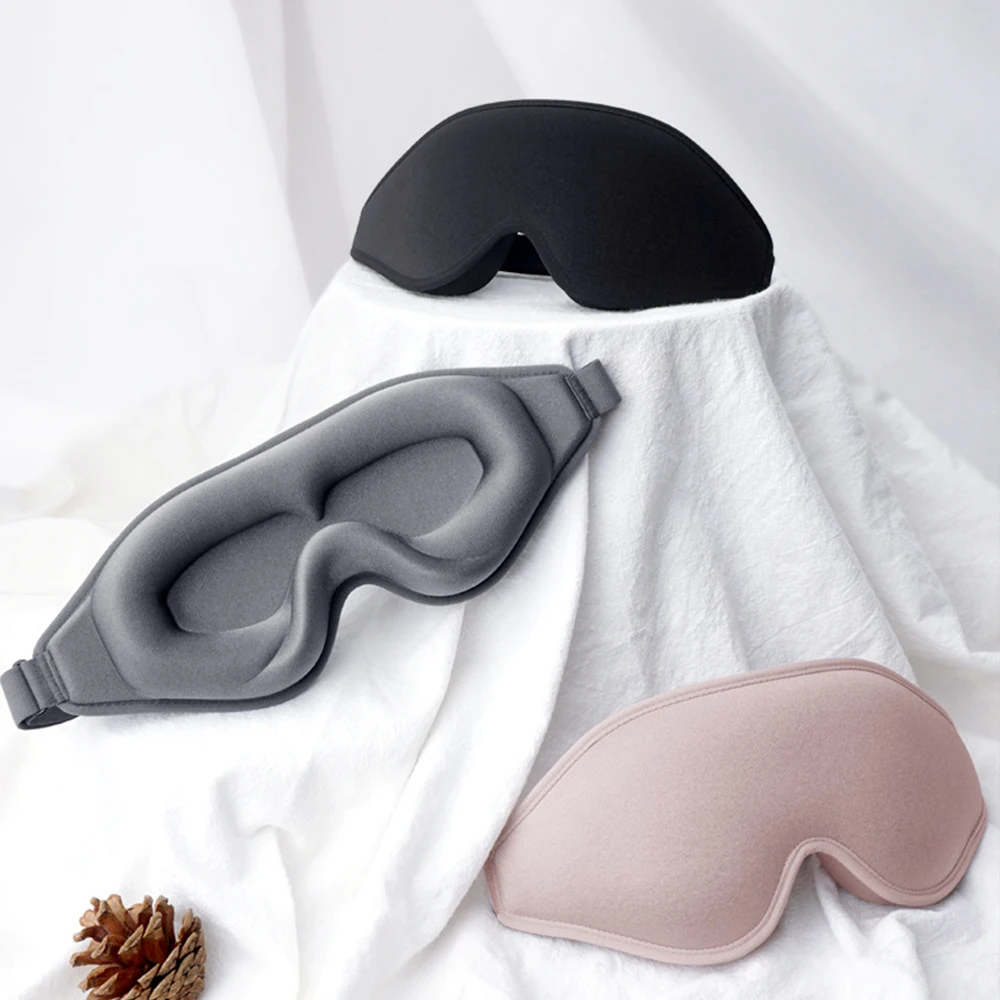 3D Sleep Mask Blindfold Sleeping Aid Eye Mask Soft Memory Foam Face Mask Eyeshade 99% Blockout Light Slaapmasker Eye Cover Patch