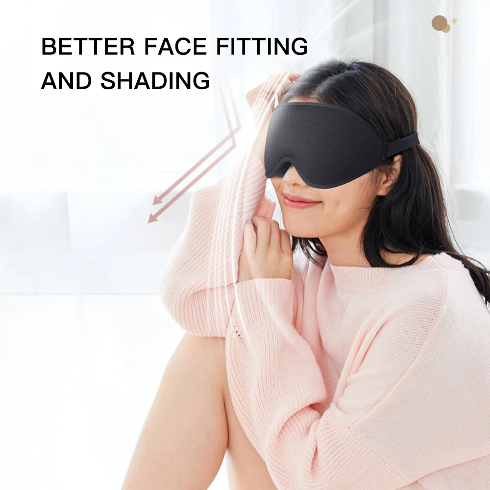 3D Sleep Mask Blindfold Sleeping Aid Eye Mask Soft Memory Foam Face Mask Eyeshade 99% Blockout Light Slaapmasker Eye Cover Patch