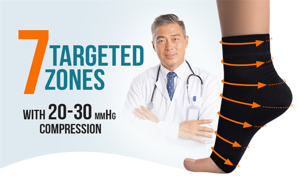 Neuropathy Socks for Women Men,1Pair Soothe Compression Socks for Neuropathy Pain, Ankle Brace Plantar Fasciitis Swelling Relief