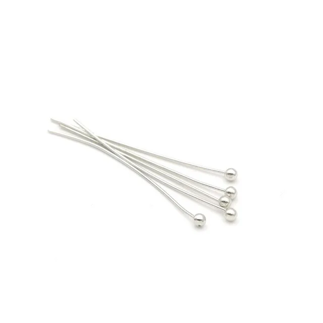 200pcs/lot 18 20 24 30 35 40 mm Metal Ball Head Pins Connector for DIY Jewelry Making Beads Needlework 0.5mm Headpin Accessories