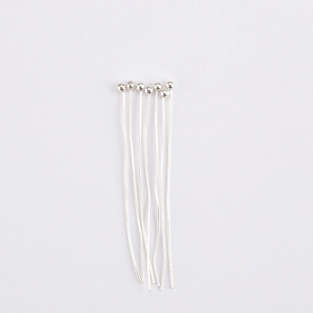 200pcs/lot 18 20 24 30 35 40 mm Metal Ball Head Pins Connector for DIY Jewelry Making Beads Needlework 0.5mm Headpin Accessories