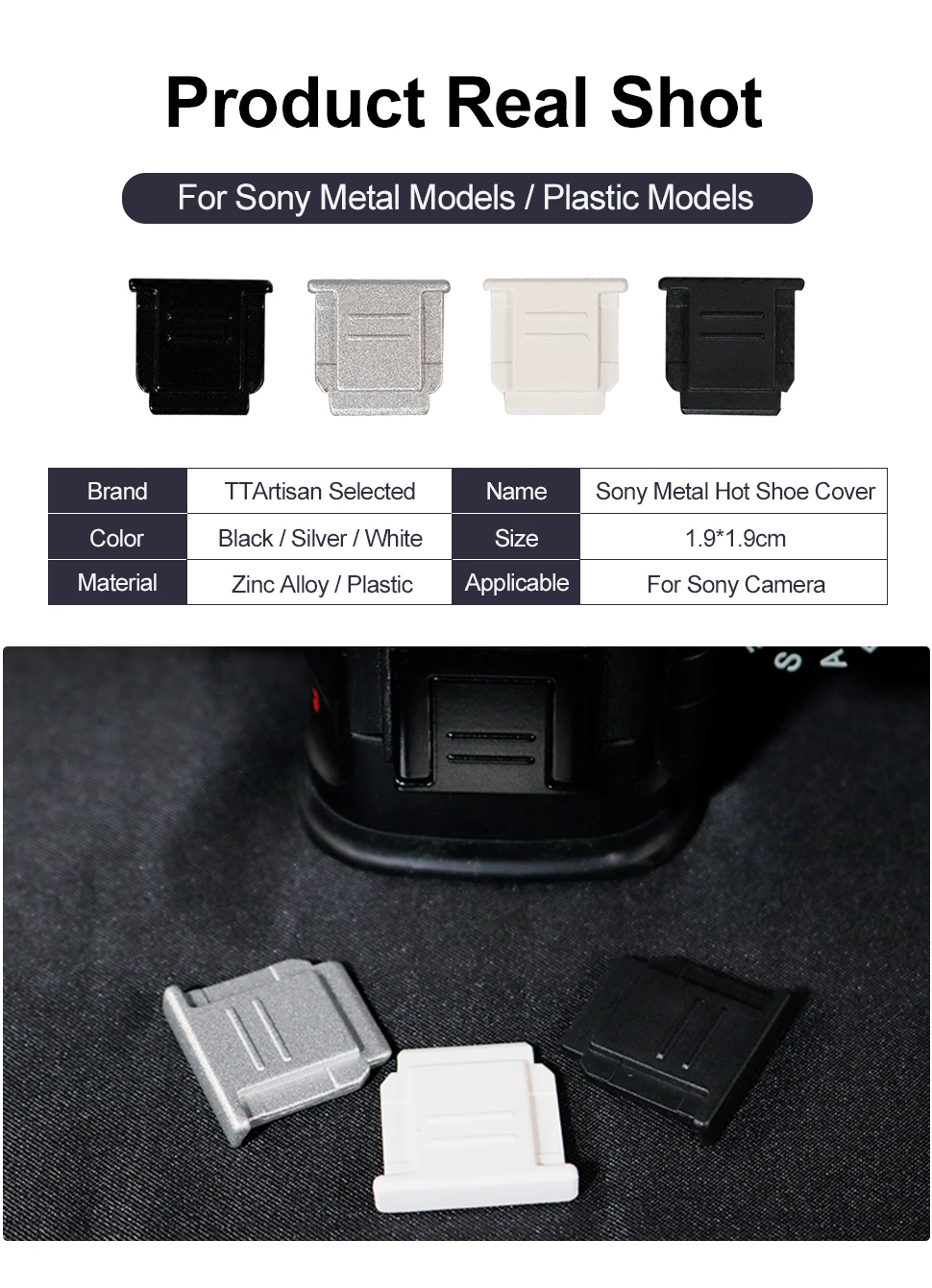 Camera Accessories Hot Shoe Cover Flash Camera Hot Shoe Cap Metal Cold Shoe Cover for Canon R10 Fujifilm XT3 Nikon ZFC Sony A7M4