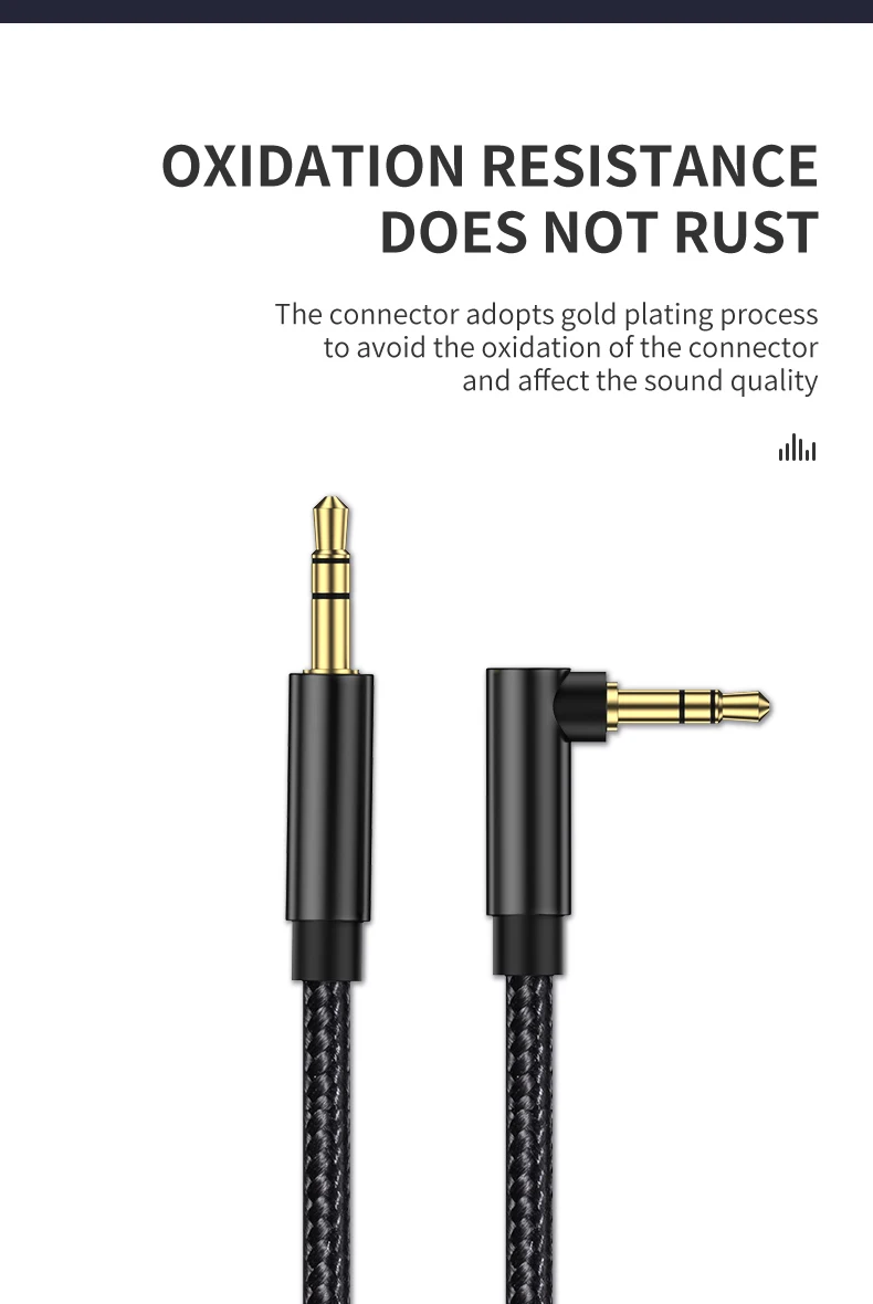 3.5mm elbow Aux Speaker Cable 3.5mm Jack Audio Cable For Car Headphone Speaker Aux Cord Male To Male Adapter For Samsung Xiaomi