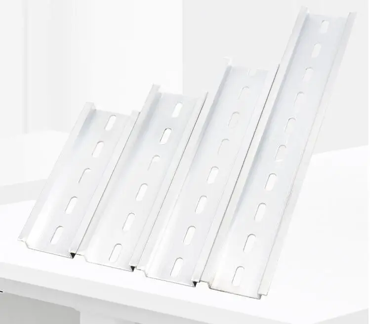Aluminum DIN Universal Rail Thickness 0.8MM Width 35MM Length 10/12/15/20/25/30CM Terminal Block Electrical Slotting DIN Rail