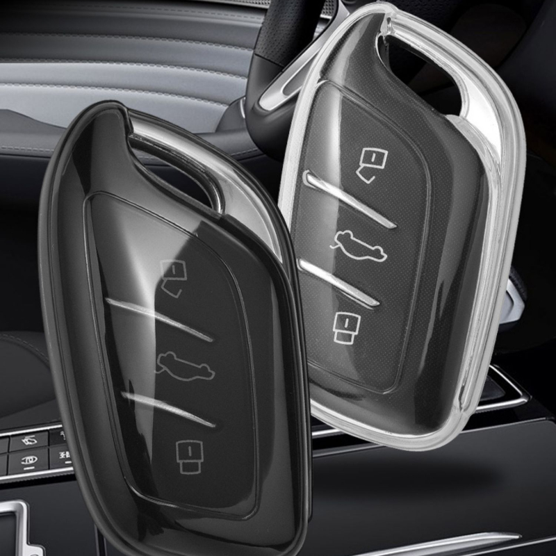 Transparent Soft Tpu Key Case Cover For MG4 MG5 MG6 Mg3 Mg7 MG ZS EV HS EHS ZX GT Roewe RX3 RX8 ERX5 RX5 I6 I5 Car Accessories