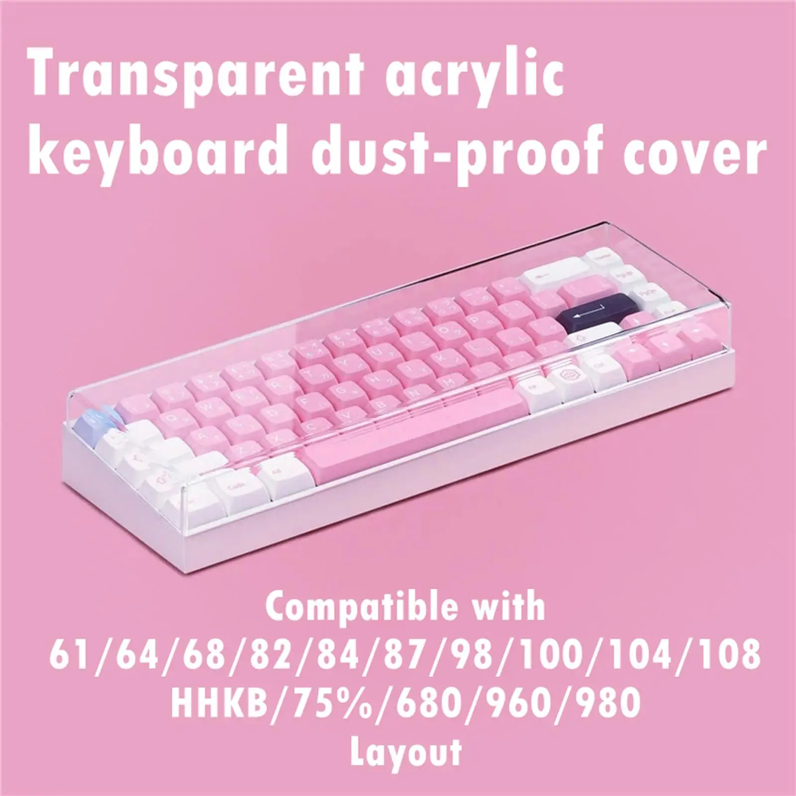 Acrylic Mechanical Keyboard Dust Cover Professional Easy to Use Computer Keyboard Accessories Transparent Protector for Office
