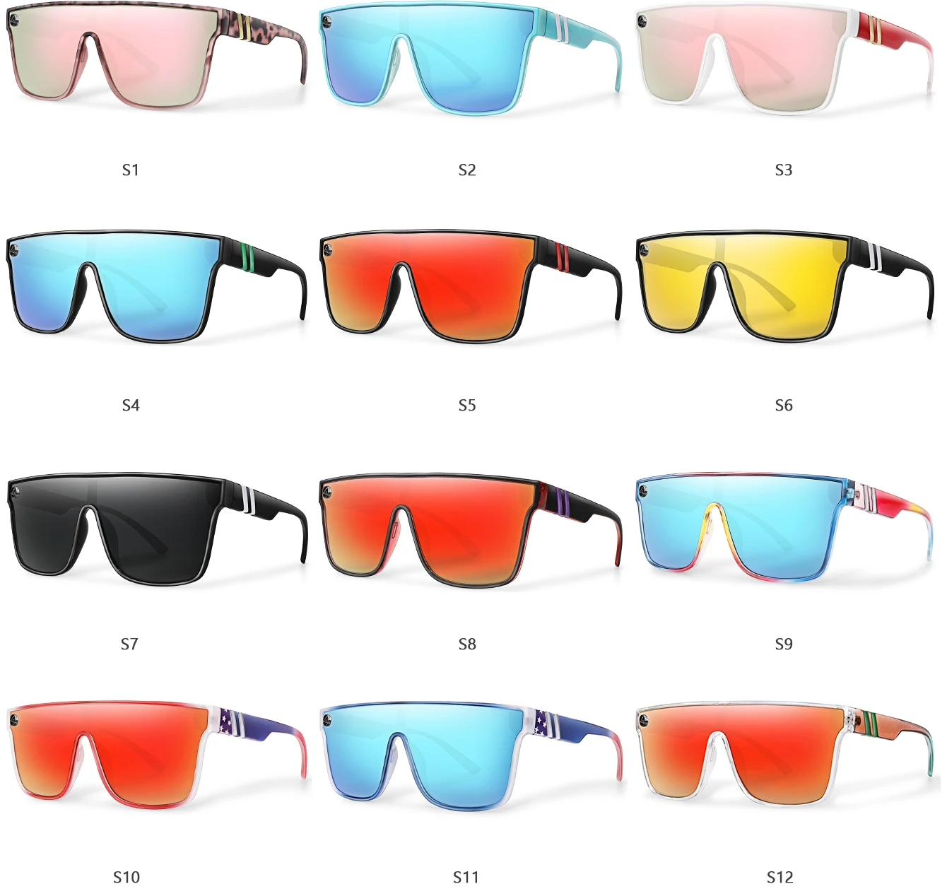 LOISRUBY Brand Sunglasses Outdoor Windproof Cycling Fishing Driving UV400 Eyewear Men Women Sports Luxury Multi Color Sunglasses