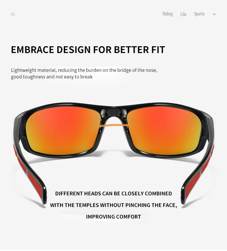 2023 New Fashion Polarized Sunglasses Color Changing Men Outdoor Sports Cycling Eyewear Road Mountain Bike Cycling Glasses
