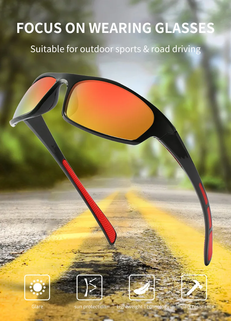 2023 New Fashion Polarized Sunglasses Color Changing Men Outdoor Sports Cycling Eyewear Road Mountain Bike Cycling Glasses