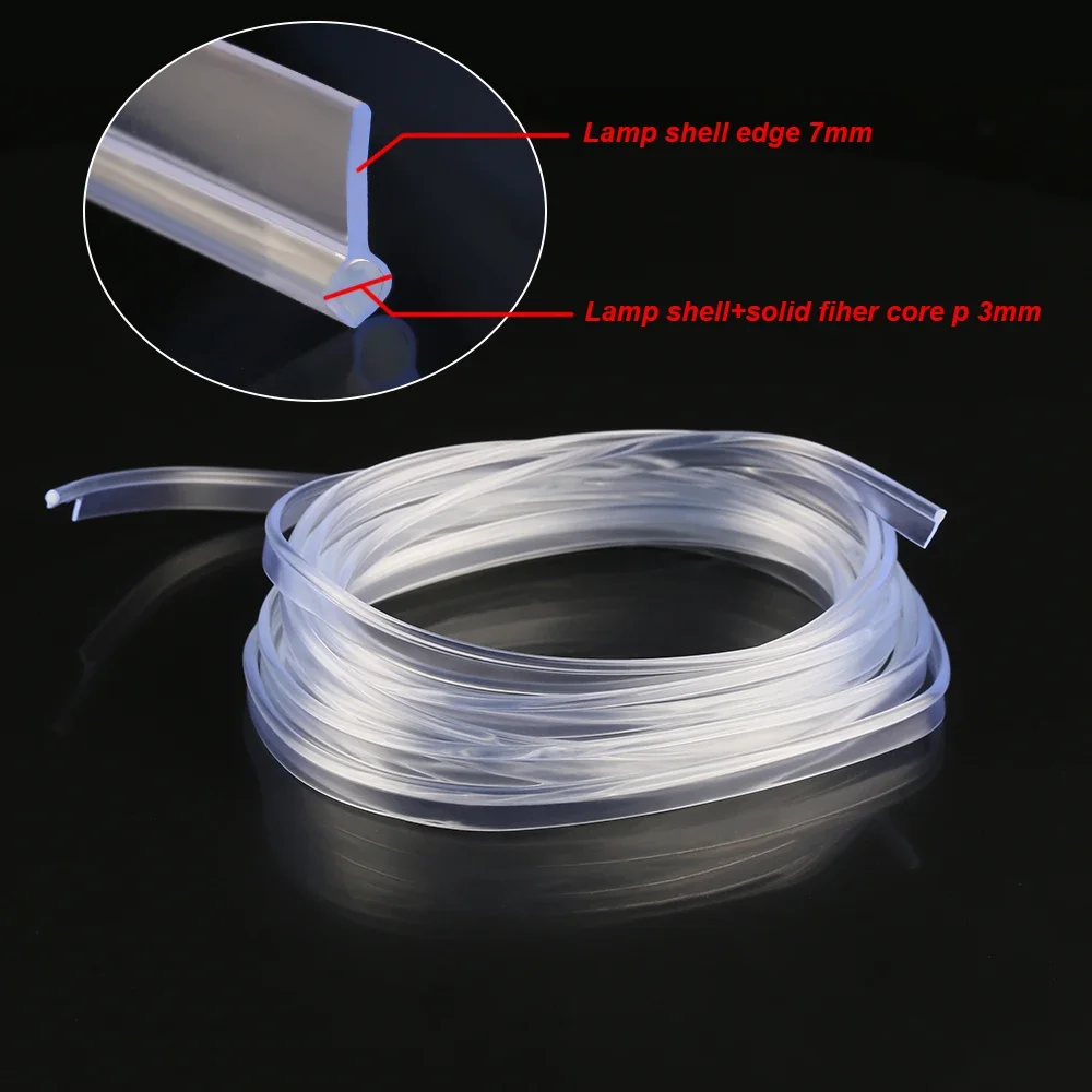 2.5mm Car Interior Decorative LED Fiber Optic Neon Wire Strip Light Guide Extension Accessories For Ambient Lighting Equipment