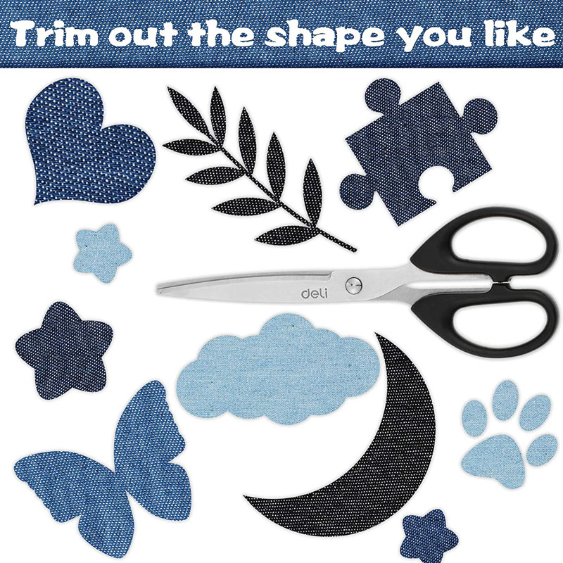 Denim Patches for Clothing - Super Glue Appliques, Iron-On & Sewing Fabric Embellishments, DIY Apparel Supplies for Pants and Ja