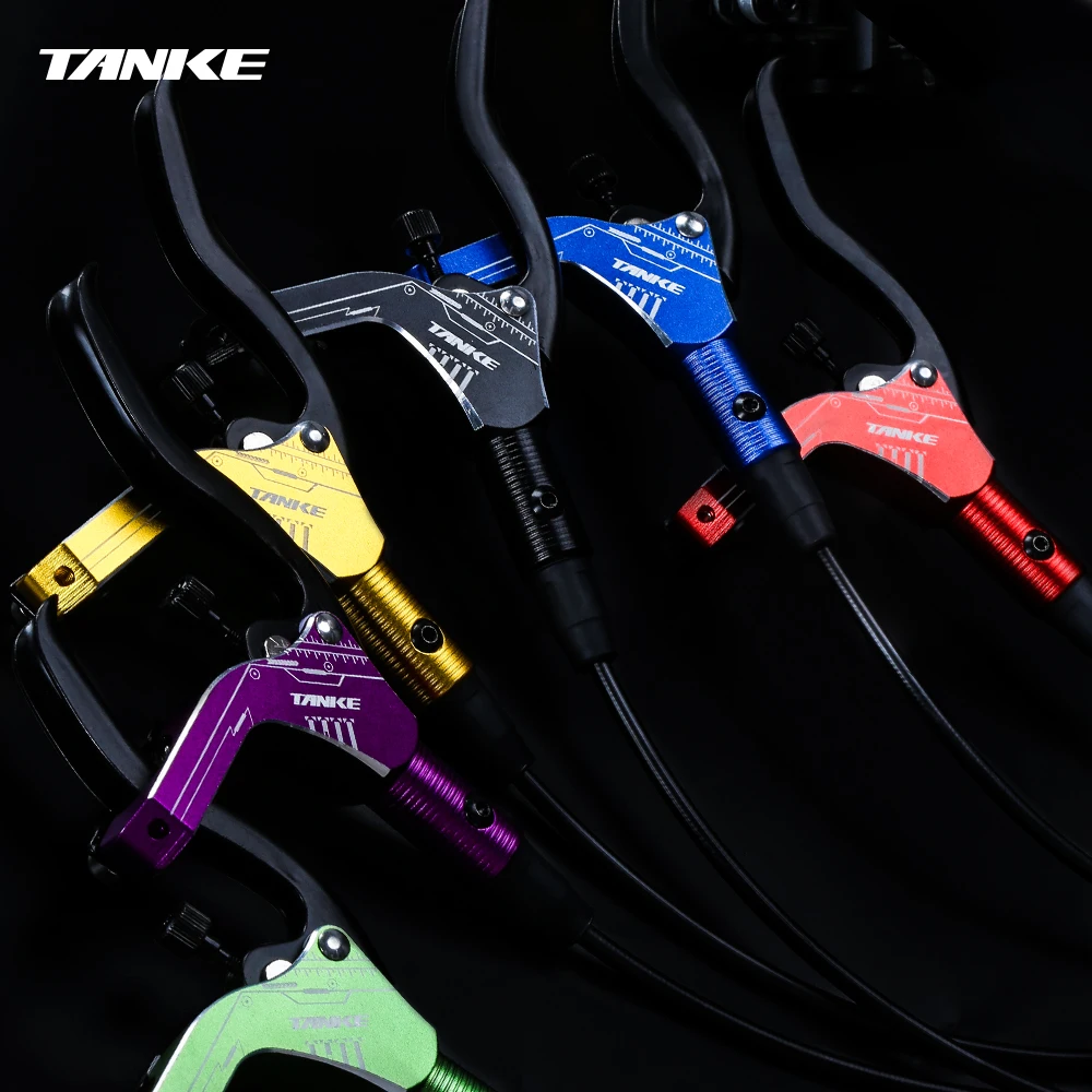 TANKE MTB Bike Hydraulic Disc Brake Set 160mm Rotors Oil Calliper Plate Front Rear Mountain Bicycle Clamp 22.2mm Handle A Pillar