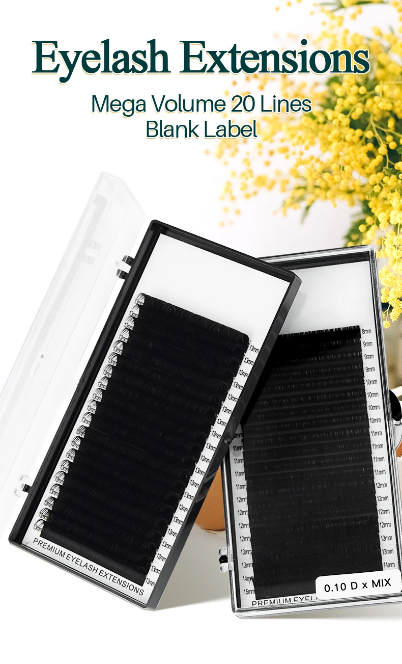 H&L SINCE 1990 20Rows Individual Eyelash Extensions Lashes Maquiagem Cilios for Soft Natural Faux Mink Eyelashes for