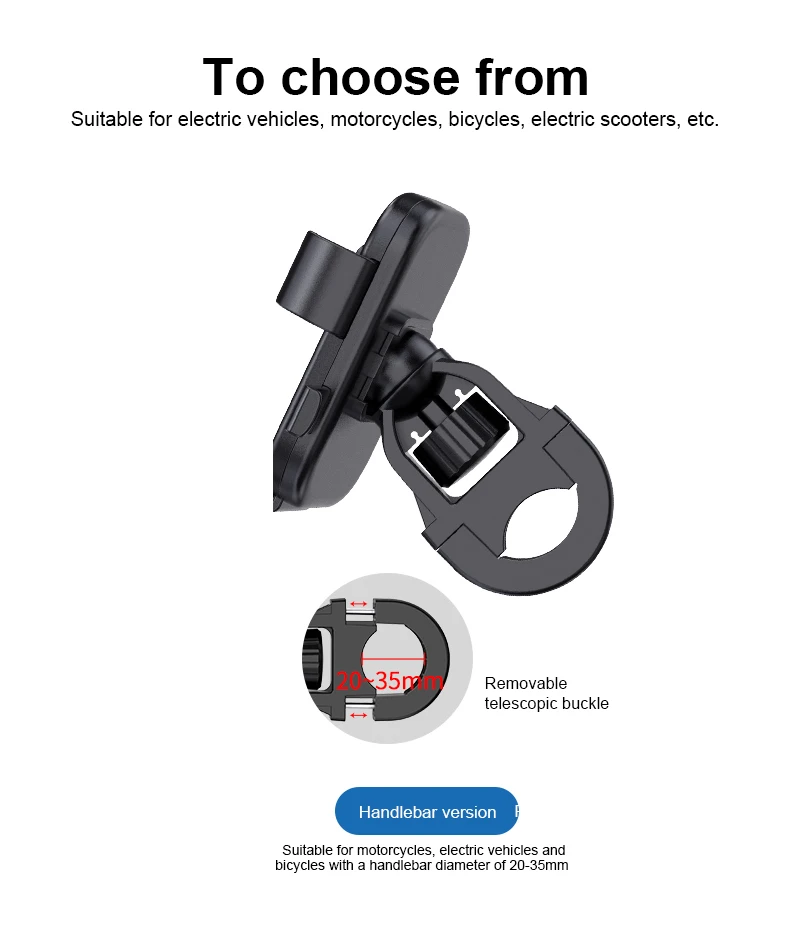 Anti-slip Phone Mount 360° Rotatable Adjustable Bike Phone Mount for Outdoor Cycling, Mountain Bike Accessories