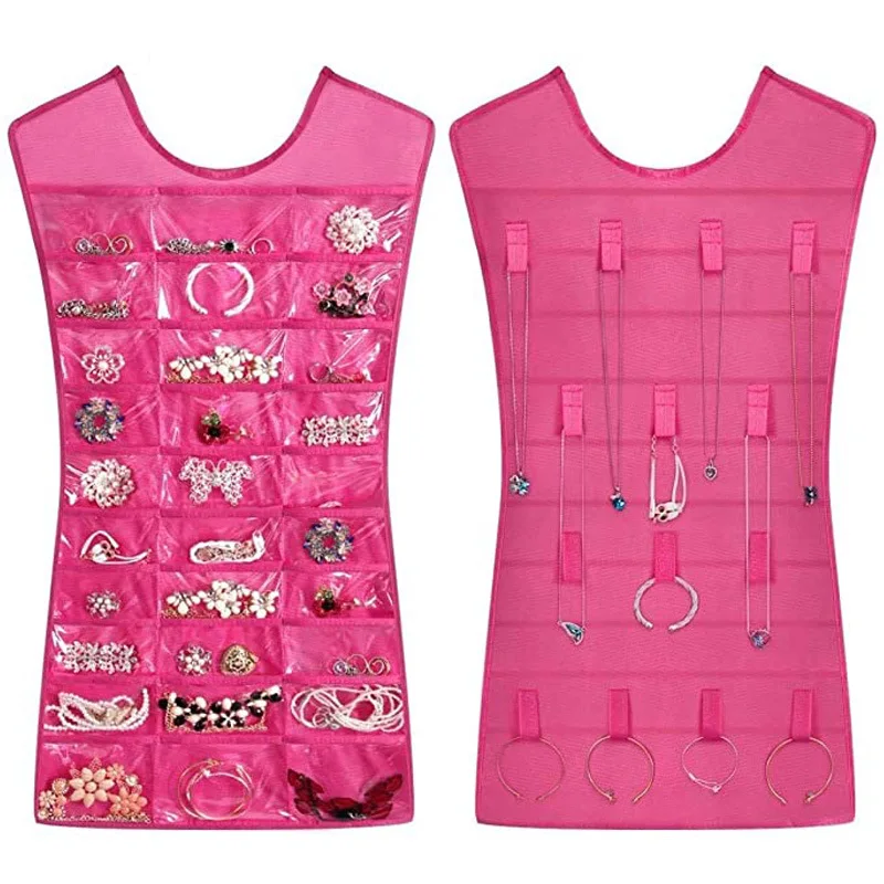 Creative Dress Shape Jewelry Holder Hanging Storage Bag Necklace Bracelet Earring Ring Jewelry Organizers Storage Jewelry Box A-