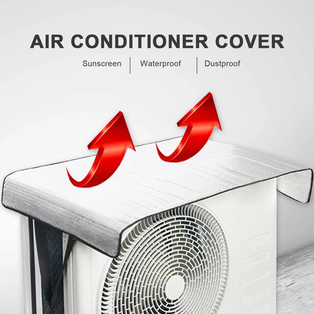 46x95CM Air Conditioning Cover Outdoor Sun Rainproof Anti-Dust Anti-Snow Cleaning Cover Home Air Conditioner Keep Cleaning Tool