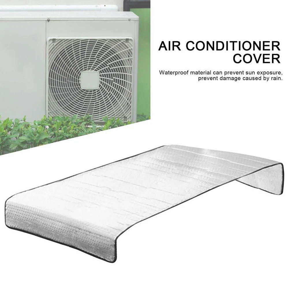 46x95CM Air Conditioning Cover Outdoor Sun Rainproof Anti-Dust Anti-Snow Cleaning Cover Home Air Conditioner Keep Cleaning Tool