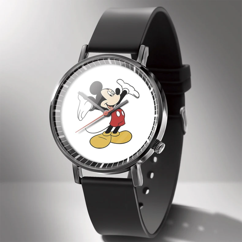 Disney Mickey Minnie Mouse Girl Boy Children's Kids Watch Women Cute Male Female Couple Wrist Watches Birthday Gifts