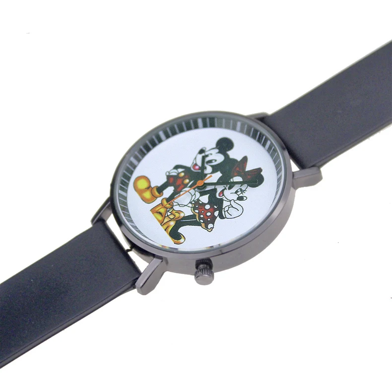 Disney Mickey Minnie Mouse Girl Boy Children's Kids Watch Women Cute Male Female Couple Wrist Watches Birthday Gifts