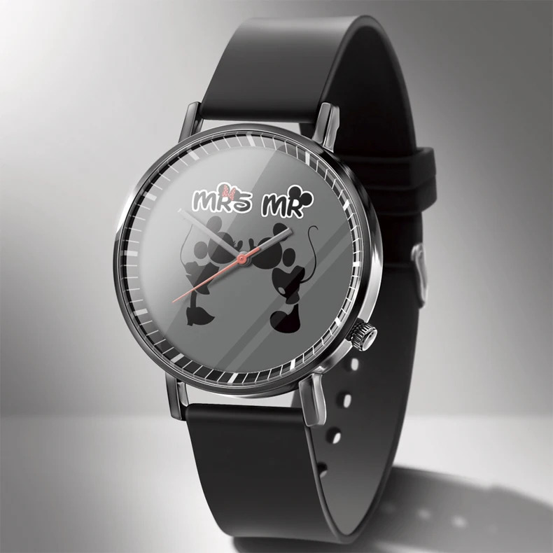Disney Mickey Minnie Mouse Girl Boy Children's Kids Watch Women Cute Male Female Couple Wrist Watches Birthday Gifts