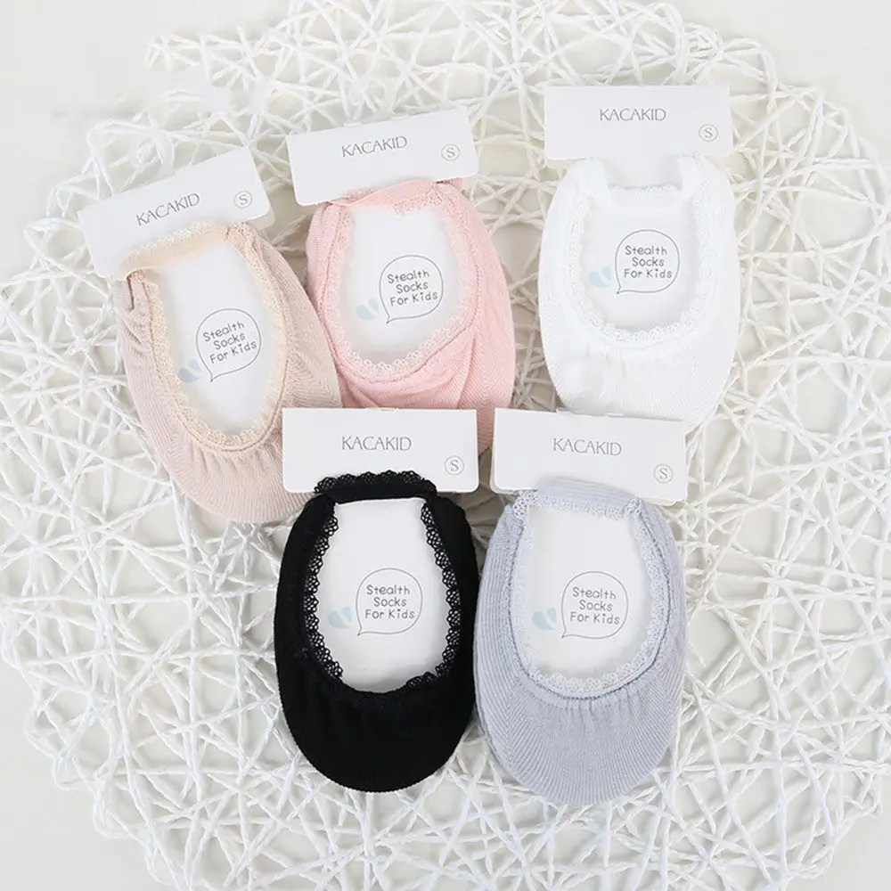 Rubber Soles Infant Solid Color Anti-slip Socks Lace Socks Baby Socks Newborn Socks Summer
