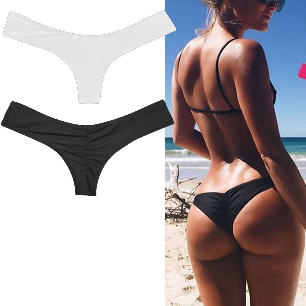 S-XL Sexy Women Bikini Brazilian Cheeky Bottom Thong V Swimwear Swimsuit Panties Briefs Women's swimsuit купальник же
