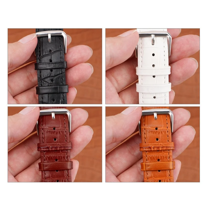 2pcs Leather Watch Band Keeper Strap Locker Ring Black Brown Holder Loop Bracelet Retainer 14mm/16mm/18mm/20mm/22mm/24mm