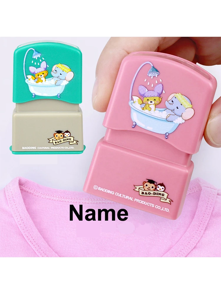 Customized Name Stamp Paints Personal Student Child Engraved Waterproof Non-fading Kindergarten Cartoon Clothing Name Seal