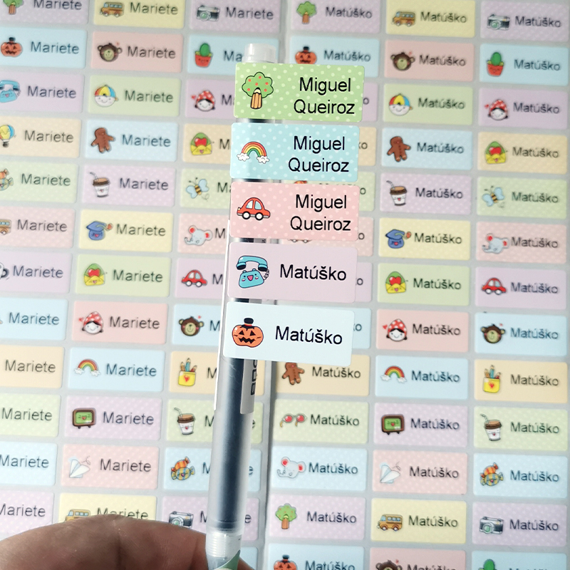 Customized Name Stamp Paints Personal Student Child Engraved Waterproof Non-fading Kindergarten Cartoon Clothing Name Seal