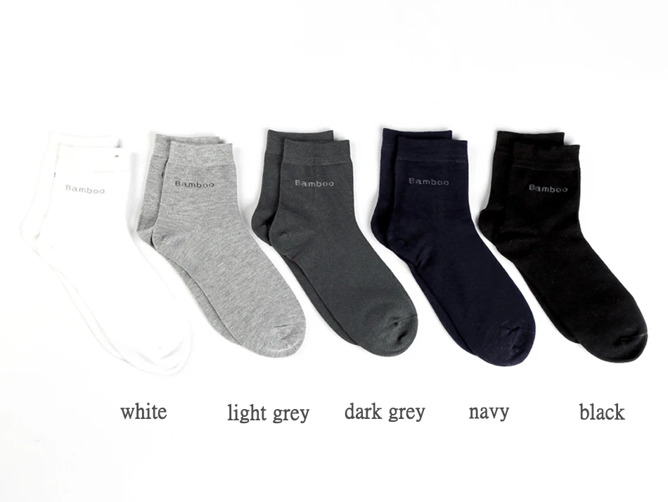 10 Pairs / Lot Bamboo Fiber Socks Men Casual Business Anti-Bacterial Breatheable Men's Crew Socks High Quality Guarantee Sock