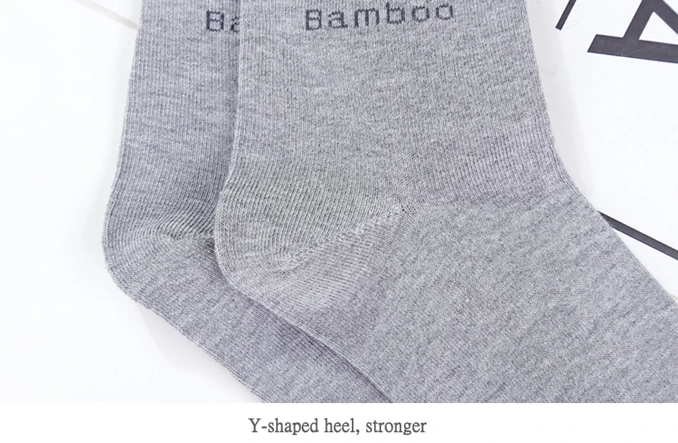 10 Pairs / Lot Bamboo Fiber Socks Men Casual Business Anti-Bacterial Breatheable Men's Crew Socks High Quality Guarantee Sock