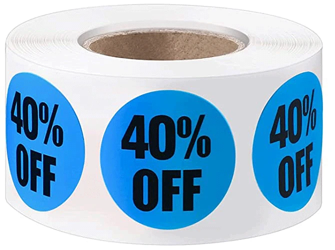 500pcs Percent Off Sticker Rolls Clearance Discount Stickers Pricemarker Tag Sticker Label for Retail Store Promotion
