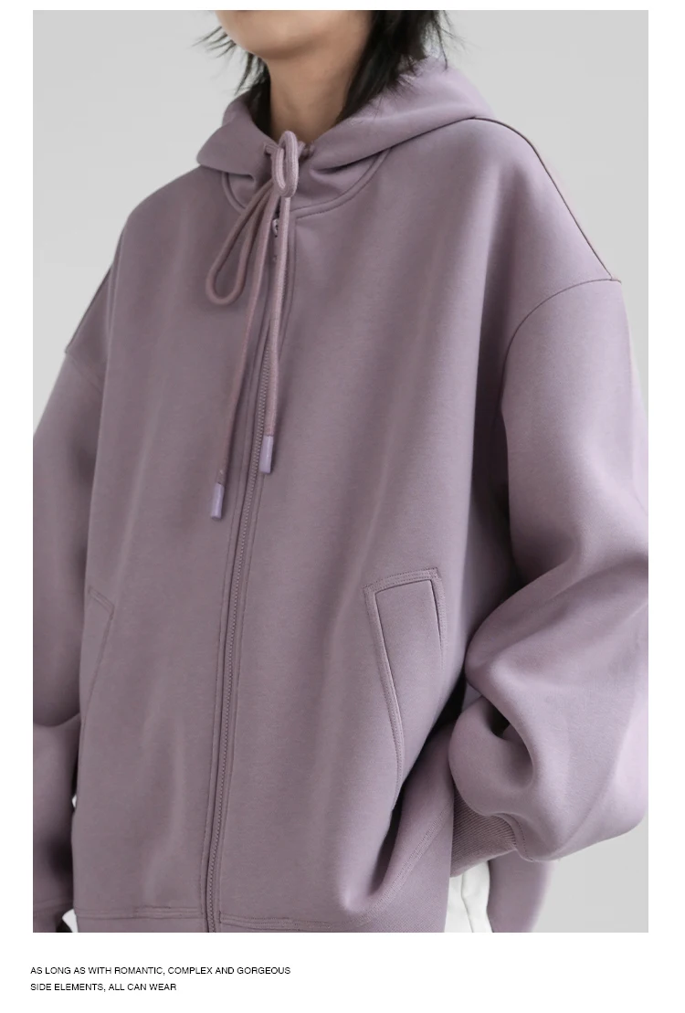 CHIC VEN Women Sweatshirts Hoodies Solid Loose Casual Hooded Female Tops Lady Coat Medium Length Overcoat Spring Autumn 2025