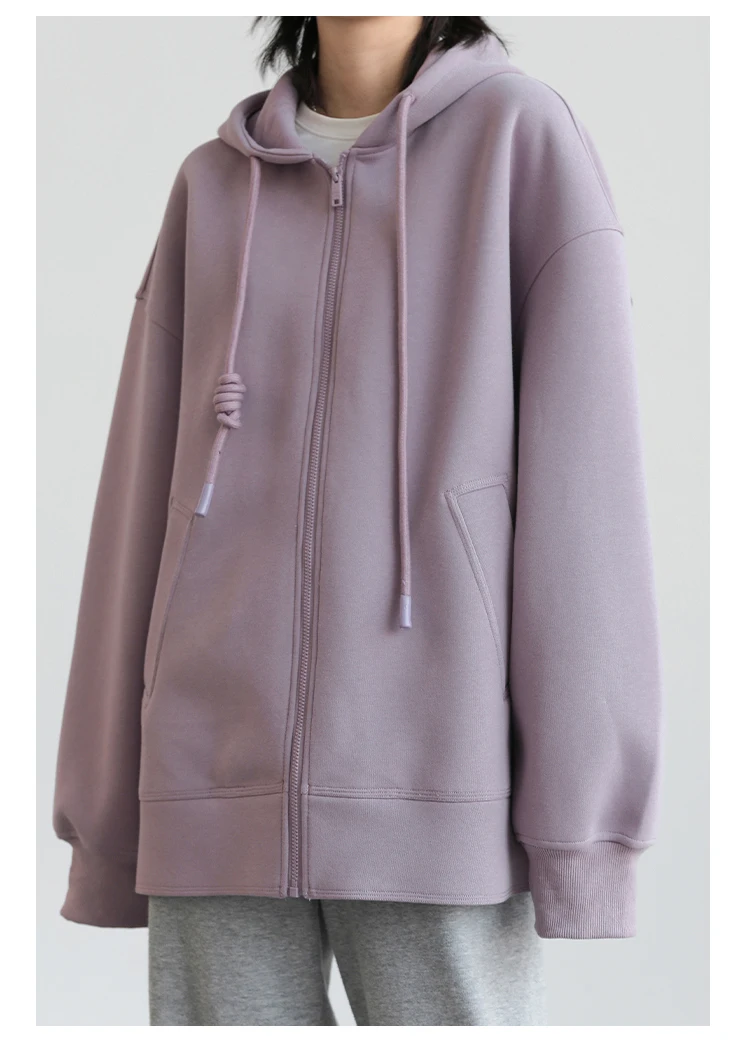 CHIC VEN Women Sweatshirts Hoodies Solid Loose Casual Hooded Female Tops Lady Coat Medium Length Overcoat Spring Autumn 2025