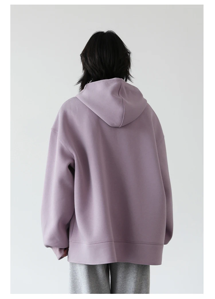 CHIC VEN Women Sweatshirts Hoodies Solid Loose Casual Hooded Female Tops Lady Coat Medium Length Overcoat Spring Autumn 2025