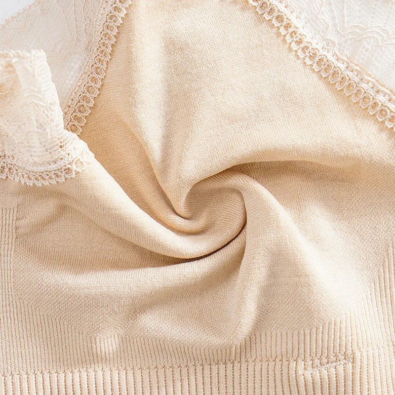 Wireless Front Open Nursing Bra Soft Lace Breathable Seamless Maternity Breastfeeding Bras Maternal Support For Pregnant Women