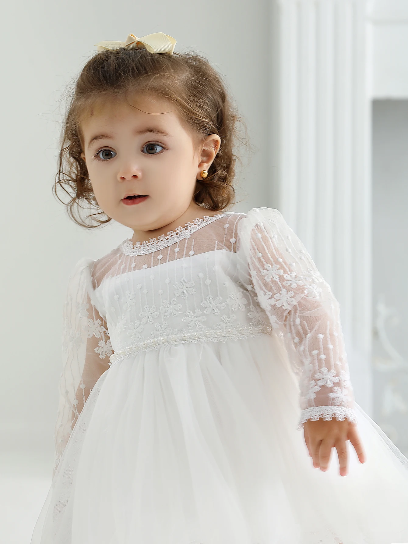 Baby Christening Stuff Dress Baby Dress Girls Party Birthday Wedding Princess White Dresses for Woman