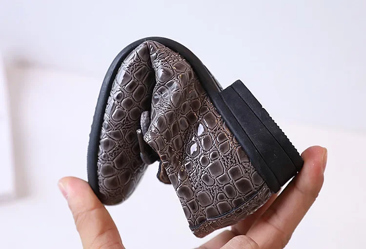 Children's Leather Shoes Pointed Toe Fashion Boys Performance Low-heels Shoes Versatile School Causal Kids Party Shoes Lace-up