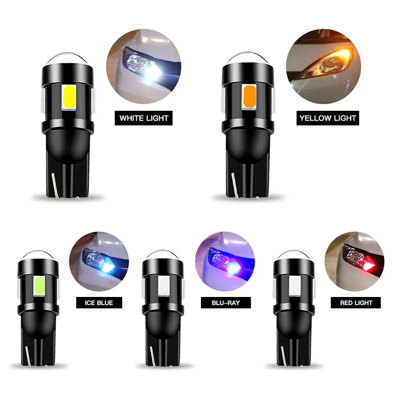 2PCS W5W CANbus White LED Motorcycle Position Parking Light FOR Kawasaki Z250 Z400 Z650 Z900 RS ER6F T10 194 Pilot Park Lights