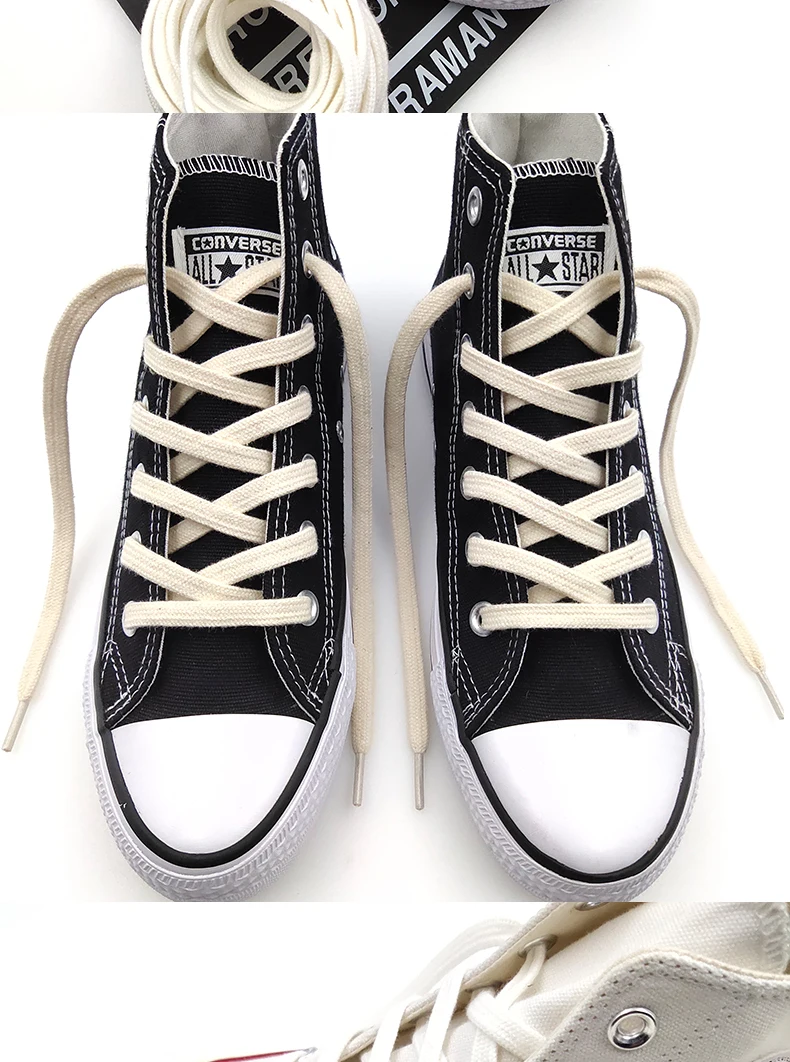 1Pair Shoelaces Classic Retro Double Weave Shoelace Canvas Cotton Flat Shoe Laces Sneaker Strings Bootlaces Sport Boot Shoe Lace