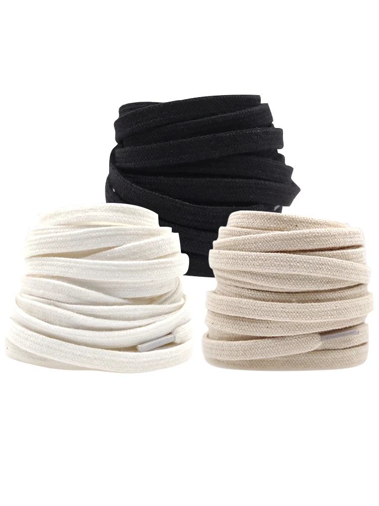 1Pair Shoelaces Classic Retro Double Weave Shoelace Canvas Cotton Flat Shoe Laces Sneaker Strings Bootlaces Sport Boot Shoe Lace