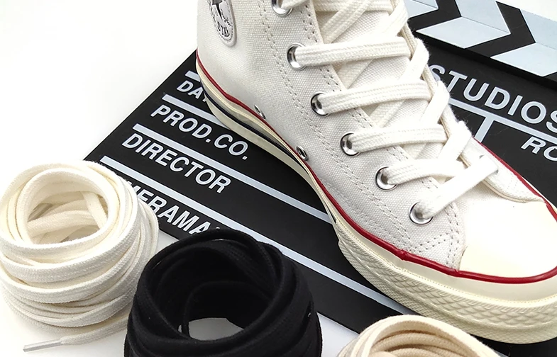 1Pair Shoelaces Classic Retro Double Weave Shoelace Canvas Cotton Flat Shoe Laces Sneaker Strings Bootlaces Sport Boot Shoe Lace