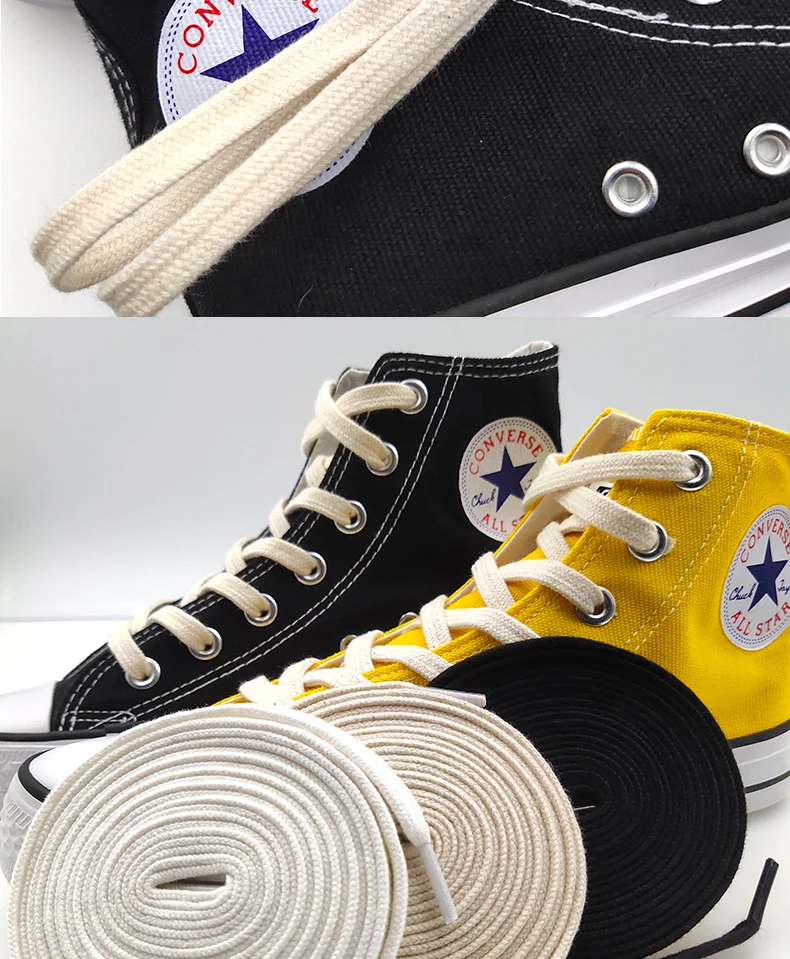 1Pair Shoelaces Classic Retro Double Weave Shoelace Canvas Cotton Flat Shoe Laces Sneaker Strings Bootlaces Sport Boot Shoe Lace