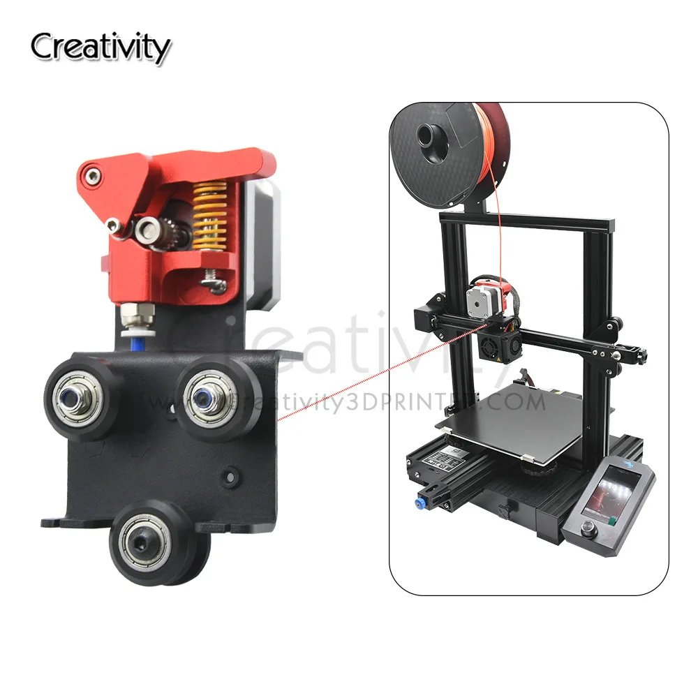 Upgrade Direct Drive Dual Gear Extruder Support Plate Kit for Ender-3 Ender 3 Pro CR 10,CR 10S Extruder Adapter 3D Printer Parts