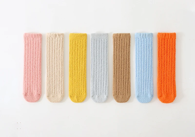 Kids Socks Thick Cold Winter Socks Super Warm Baby Snow Socks Christmas Gifts Coral Fleece Silicone Non-slip Floor Socks