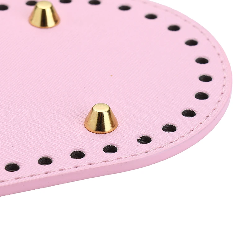 29.5*10cm Handmade Oval Bottom For Knitted Bag PU Leather Wear-Resistant Accessories Bottom With Holes Diy Crochet Bag Bottom