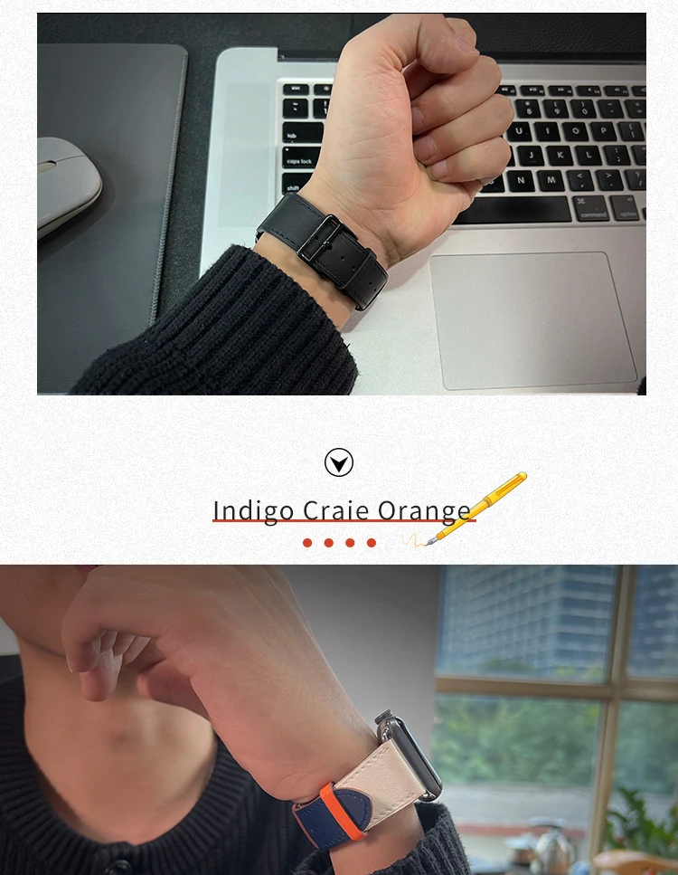 2026Kebitt For Apple Watch Series12 11 10 Ultra4 3 SE3 Strap High Quality Genuine Leather Band Iwatch 46 42 41 45 49mm Bracelet